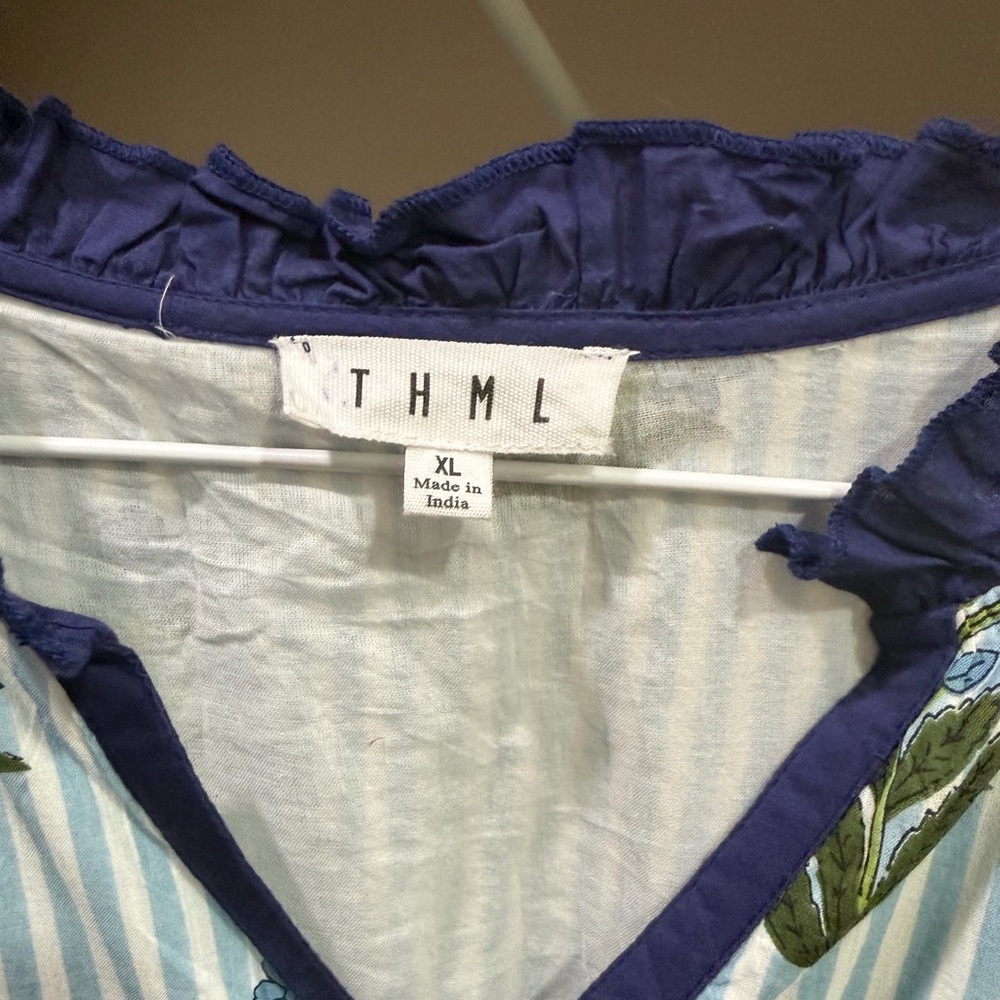 THML Blue and Green Floral Dress - Picture 2 of 2